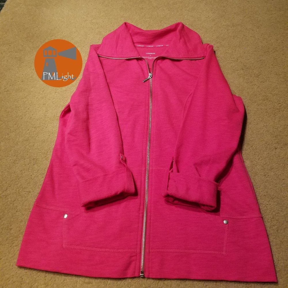 Lizwear Medium Jacket Hot Pink Zip Up
